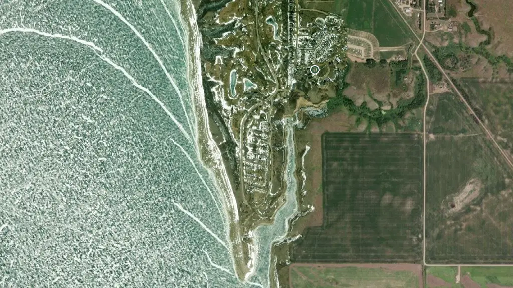 Aerial view of Lakeside RV Developments and surroundings