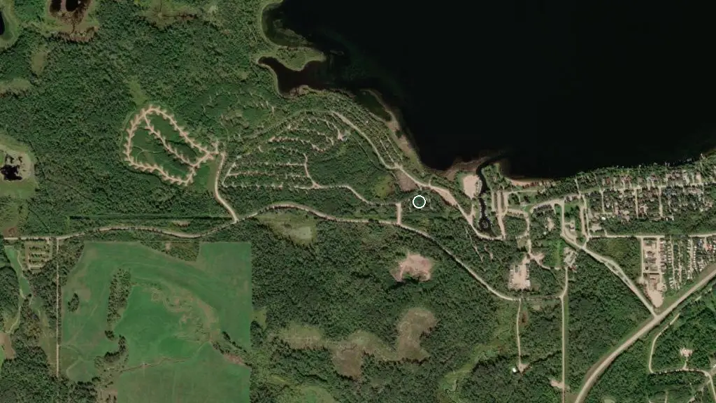 Aerial view of Aspen Grove Campground and surroundings