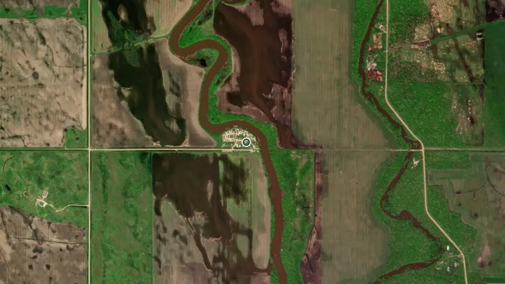Aerial view of Sportsman's Corner Campground and surroundings