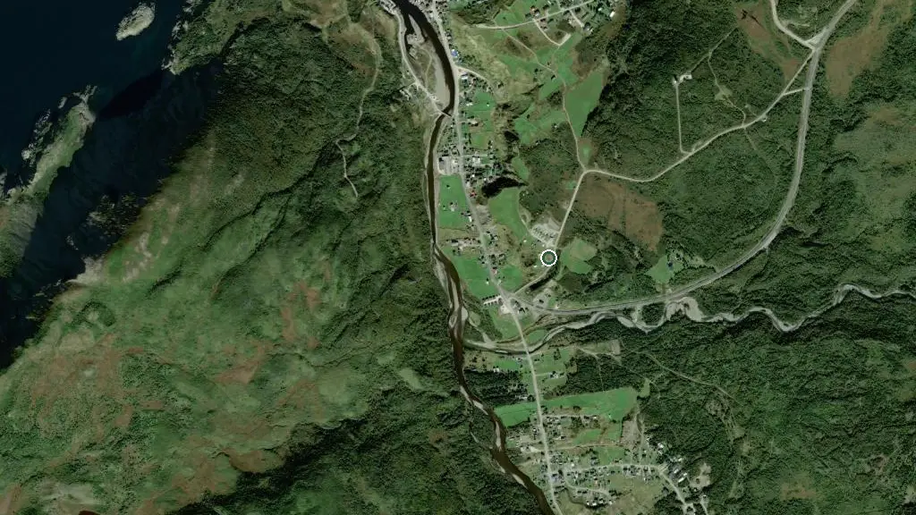 Aerial view of Elephants Head RV Park and surroundings