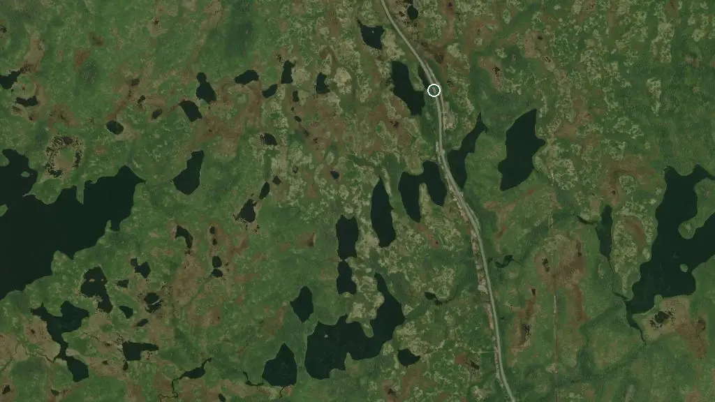 Aerial view of Irish Loop Resort Trailer Park and surroundings