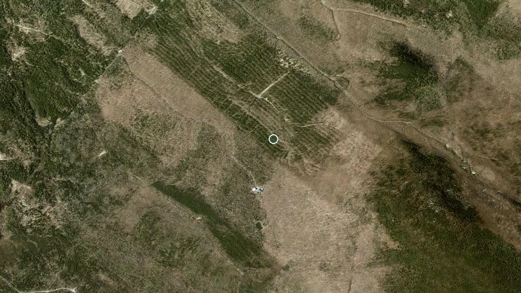 Aerial view of Cécile Lodges and surroundings