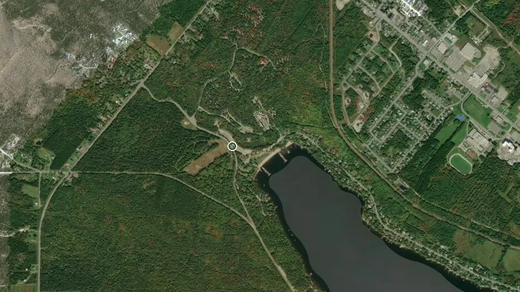 Aerial view of Camping Baie des Sables and surroundings