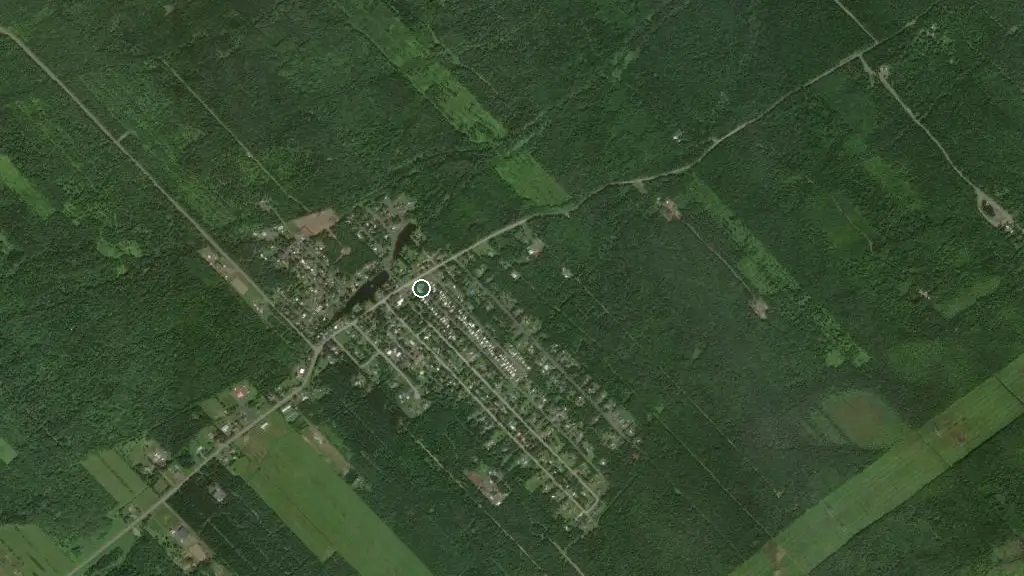 Aerial view of Camping Lac Sacre-Coeur and surroundings