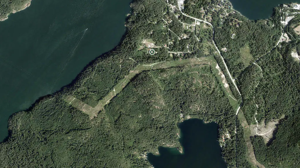Aerial view of Timberline RV Park and surroundings