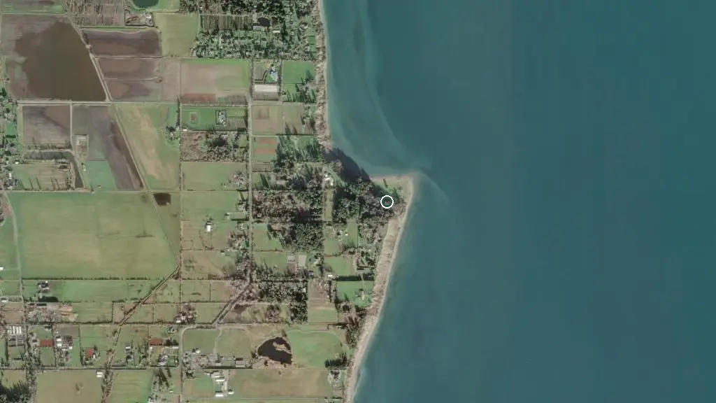 Aerial view of Beachcomber RV Park and surroundings