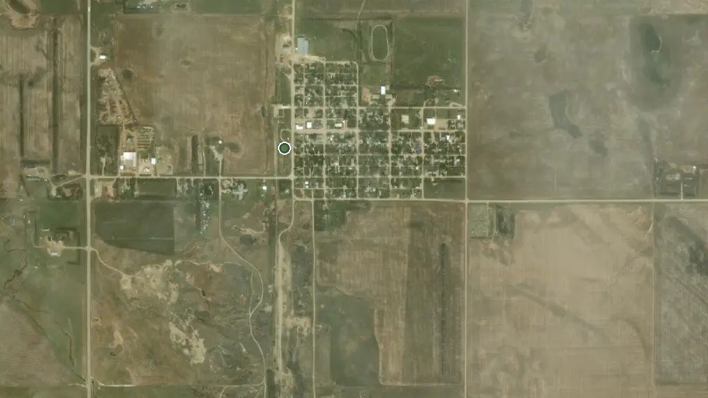Aerial view of Town of Imperial RV Park and surroundings