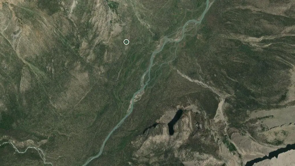 Aerial view of Siffleur Wilderness Area and surroundings