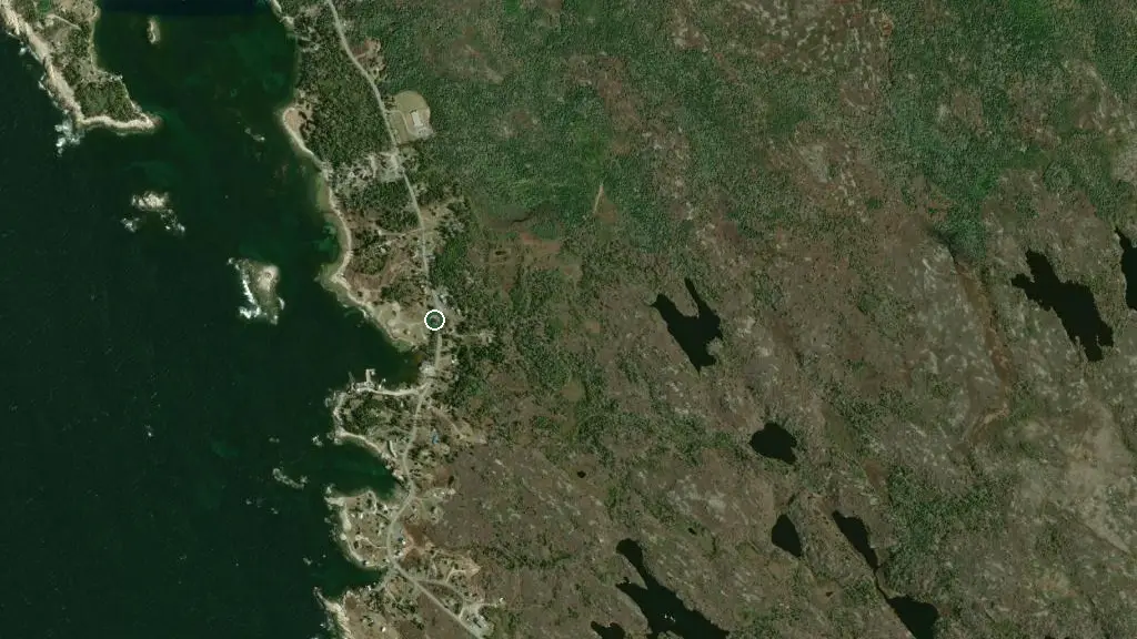 Aerial view of King Neptune Campground and surroundings