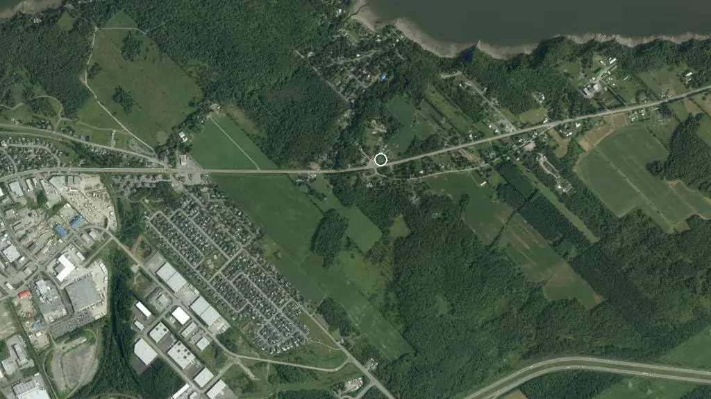 Aerial view of Camping du Fort de la Martiniere and surroundings