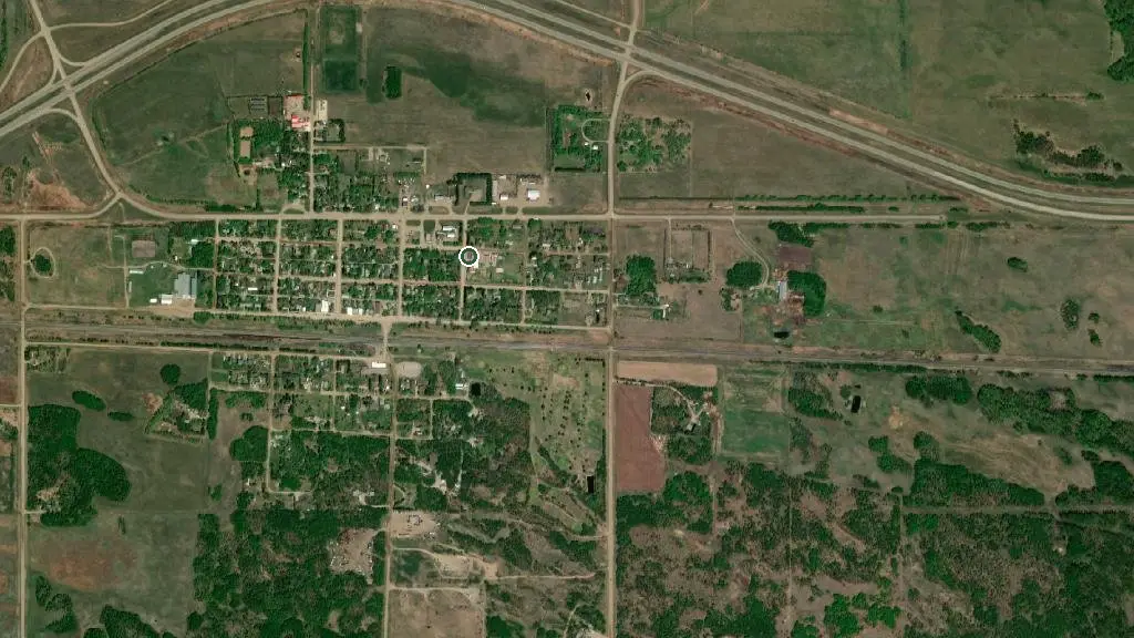 Aerial view of Aspen Grove Campground and surroundings
