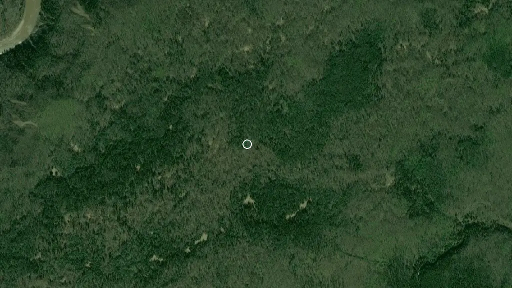 Aerial view of Notikewin Provincial Park and surroundings