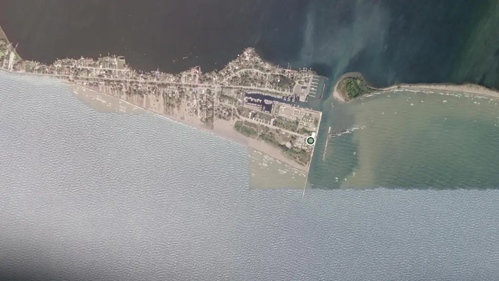 Aerial view of Erie View and surroundings