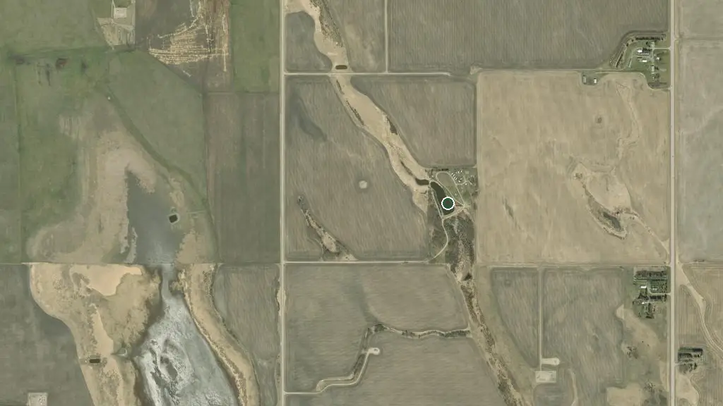 Aerial view of Cipperly's Pond and Campground and surroundings