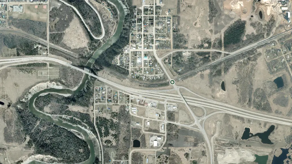 Aerial view of Lambert Creek Prov Rec Area and surroundings