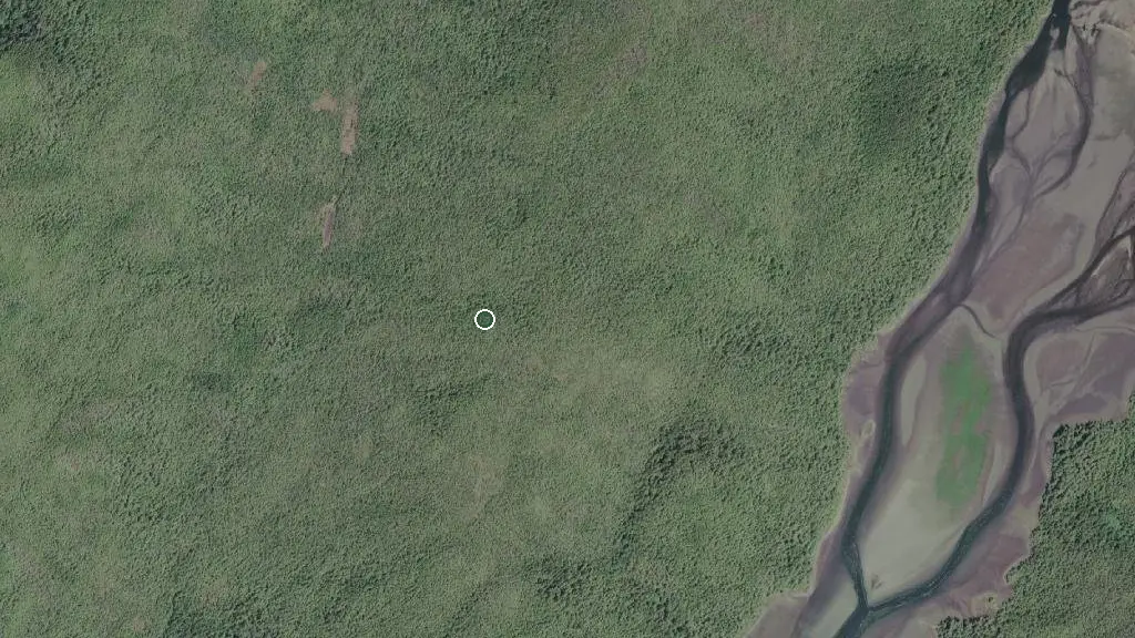Aerial view of Cape Scott Provincial Park and surroundings