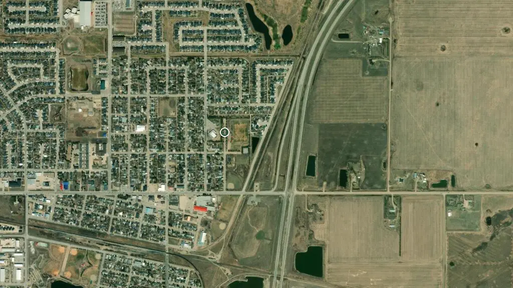 Aerial view of Brian King Campground and surroundings