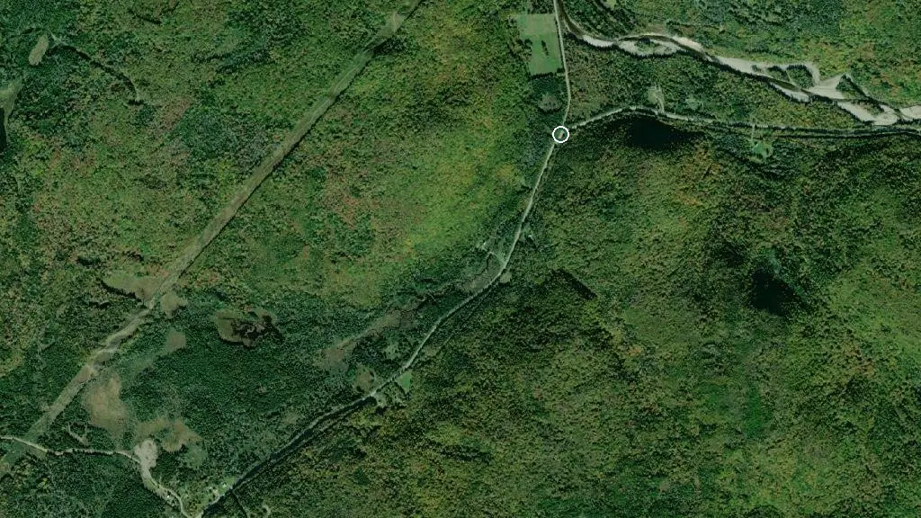 Aerial view of Cheticamp Campground and surroundings
