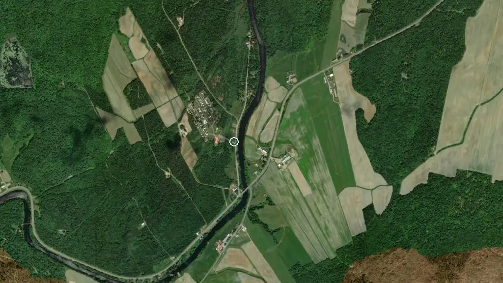 Aerial view of Camping au Soleil St-Paulin and surroundings