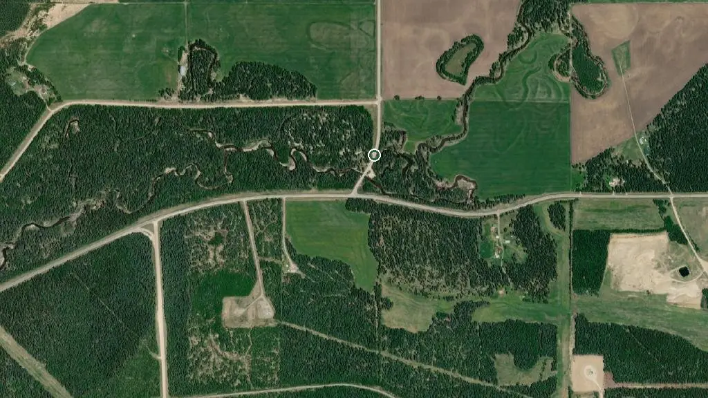 Aerial view of Strachan Provincial Recreation Area and surroundings