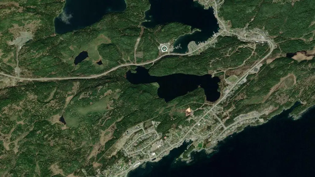Aerial view of Maple Ridge RV Park and surroundings