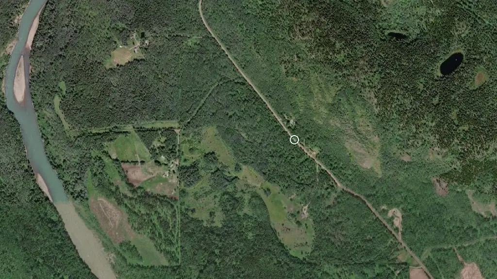 Aerial view of Moricetown RV Park & Campground and surroundings