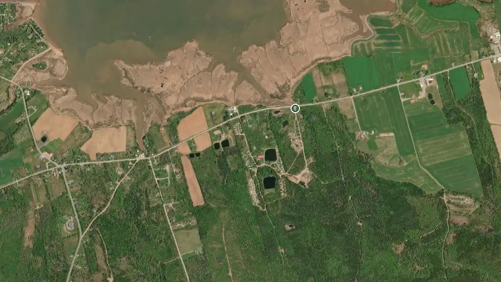 Aerial view of Parkville Campground and surroundings