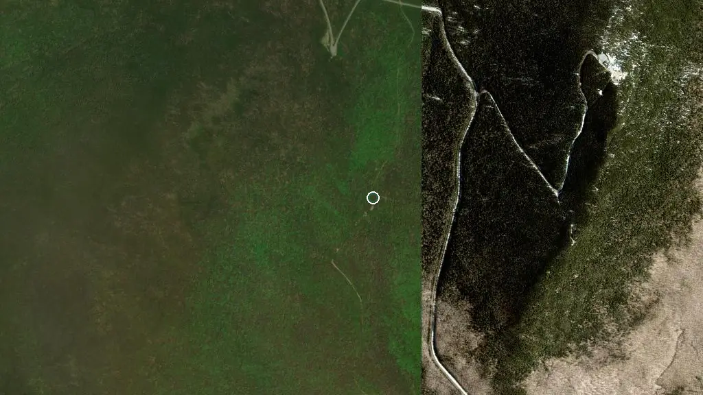 Aerial view of Deneb and surroundings