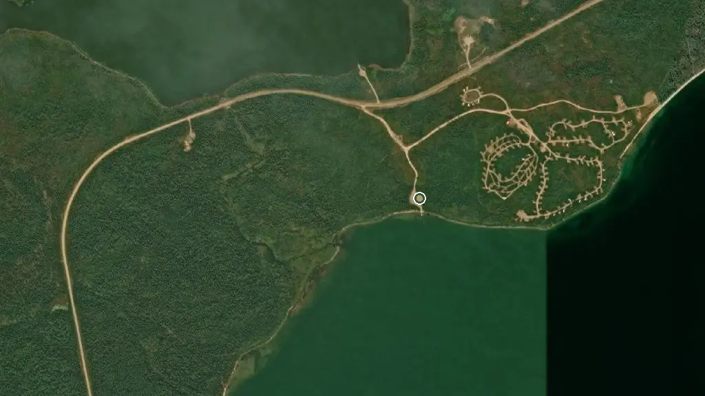 Aerial view of Murray Doell Campground and surroundings