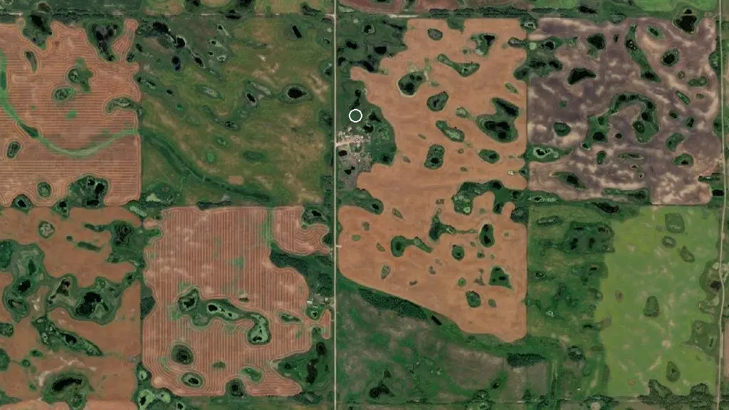 Aerial view of Crooked Lake Provincial Park and surroundings