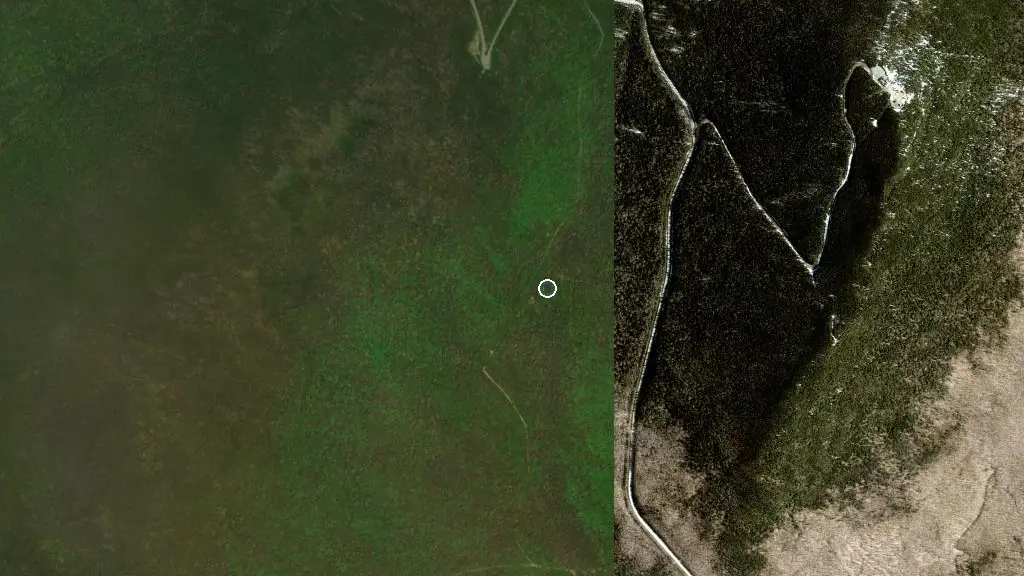 Aerial view of Refuge Grande-Ourse and surroundings
