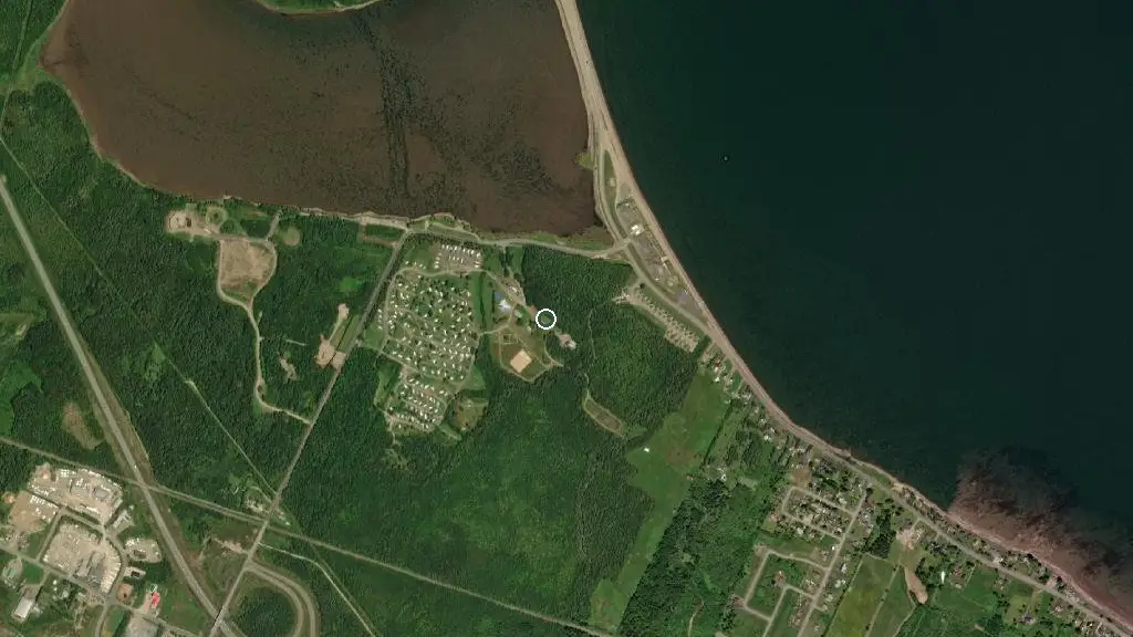 Aerial view of Camping Heron Bleu and surroundings
