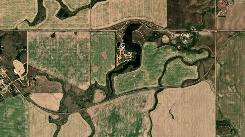 Aerial view of Ceylon Regional Park and surroundings