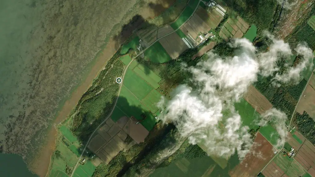 Aerial view of Camping de la Batture SEBKA and surroundings
