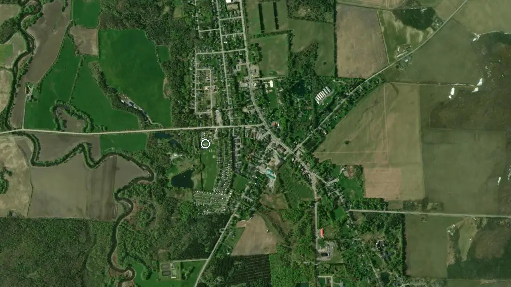 Aerial view of Camping de Compton and surroundings
