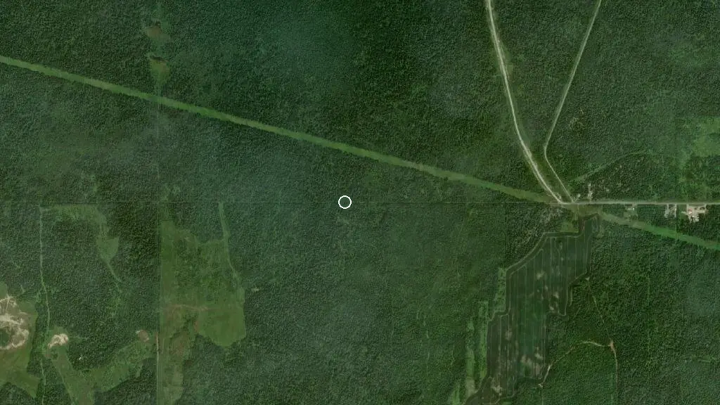 Aerial view of Cecile Trailer Park and surroundings