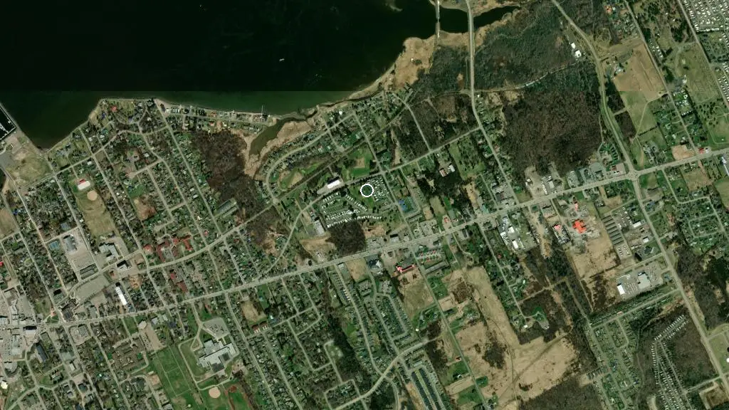 Aerial view of South Cove Golf & Camping and surroundings