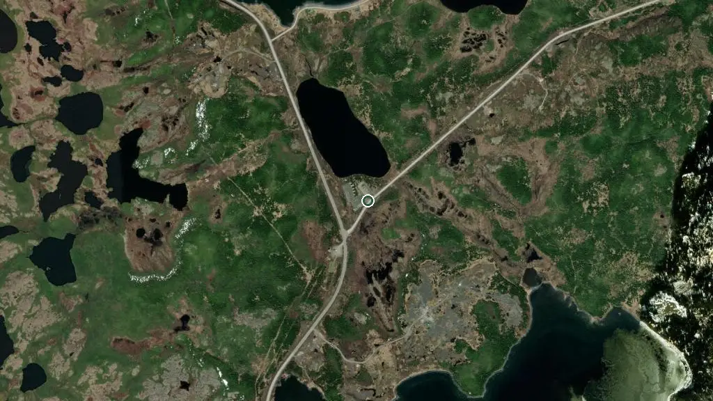 Aerial view of Viking RV Park and surroundings