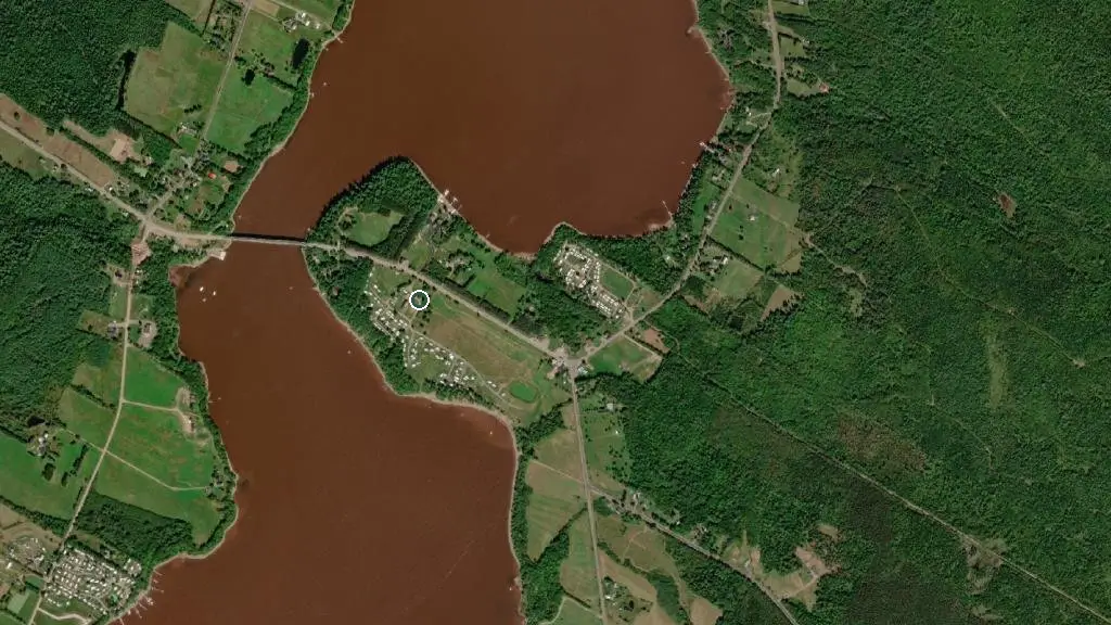 Aerial view of Mic Mac Tent & Trailer Park and surroundings