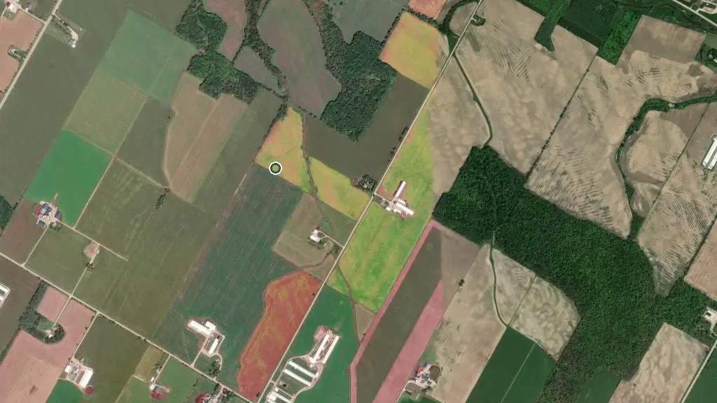 Aerial view of Conestoga Lake Cons Area and surroundings