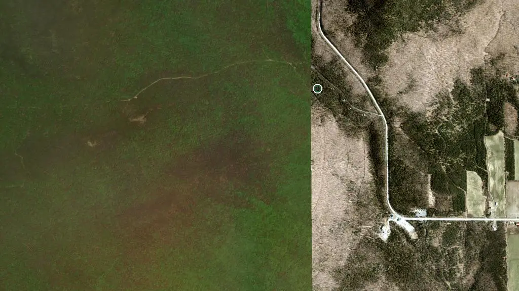 Aerial view of Refuge Petite-Ourse and surroundings