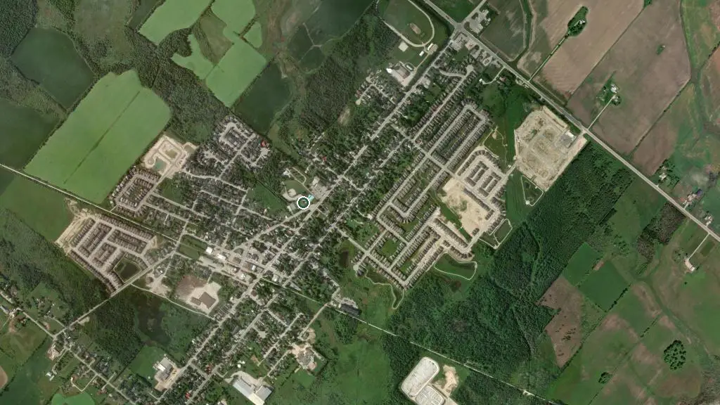 Aerial view of Highpoint Maples Park and surroundings