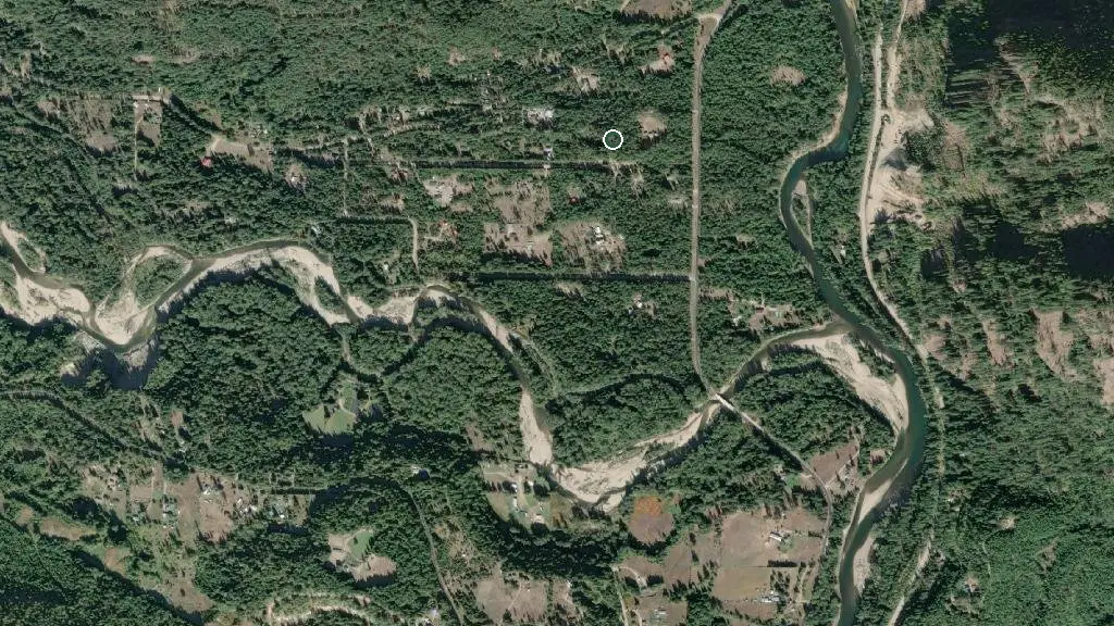 Aerial view of Valhalla Pines Campground and surroundings