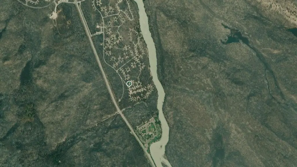 Aerial view of Wapiti and surroundings