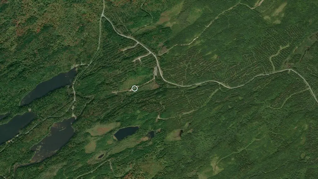 Aerial view of Camping rustique 11 and surroundings