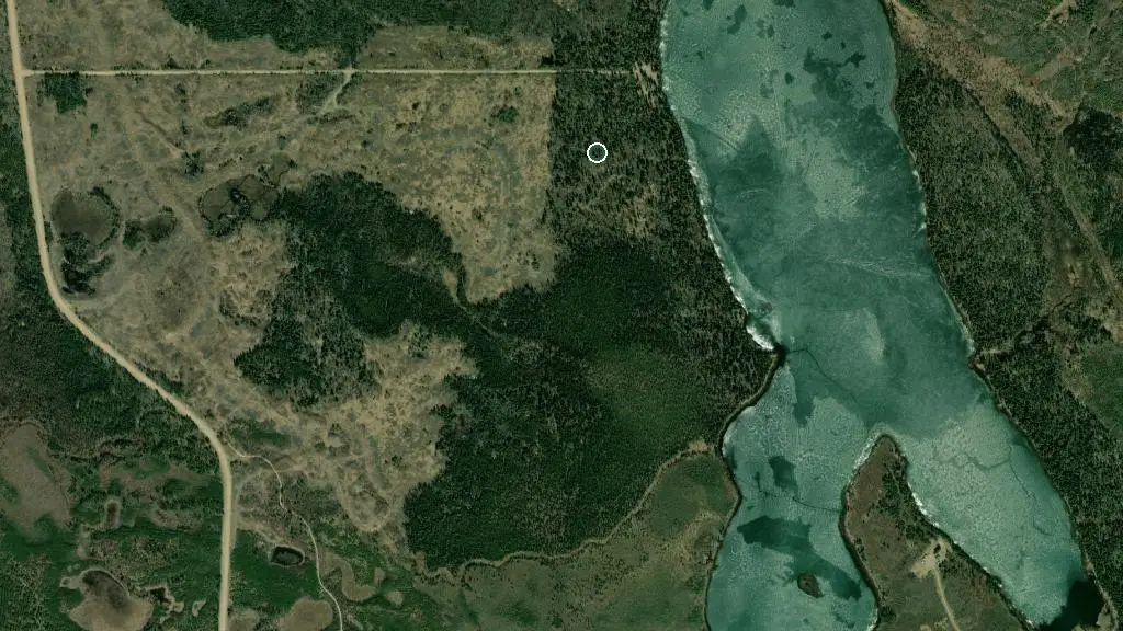 Aerial view of Little Shell Rec Site and surroundings