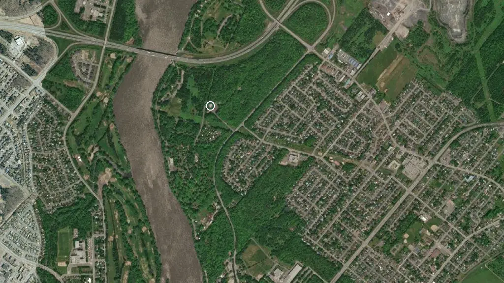 Aerial view of Camping des Voltigeurs and surroundings