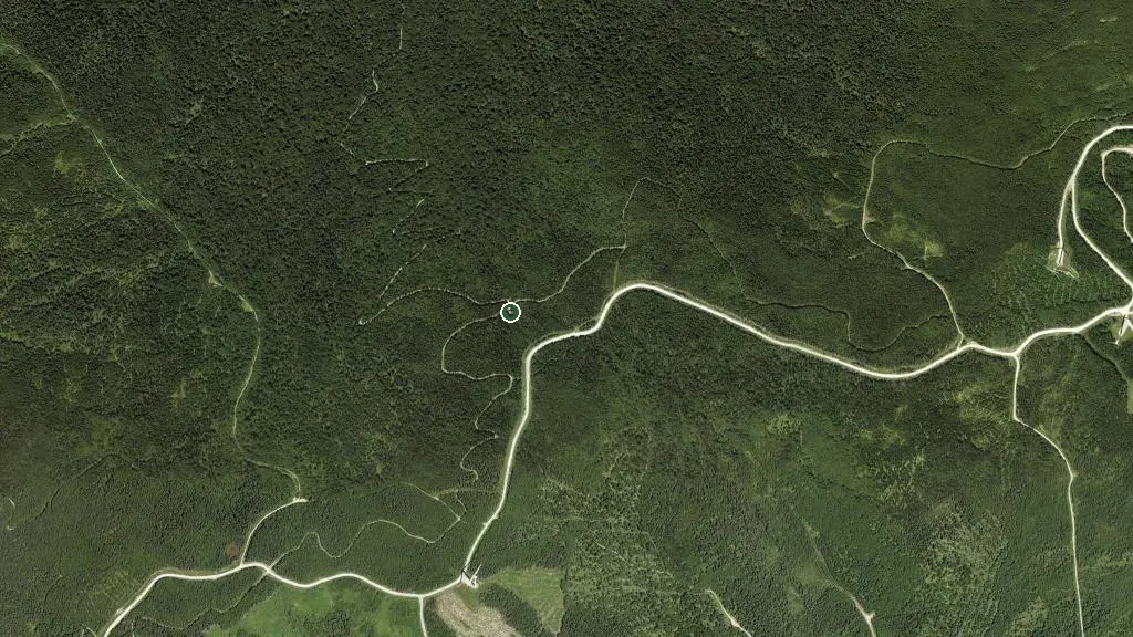 Aerial view of Camp de Base and surroundings