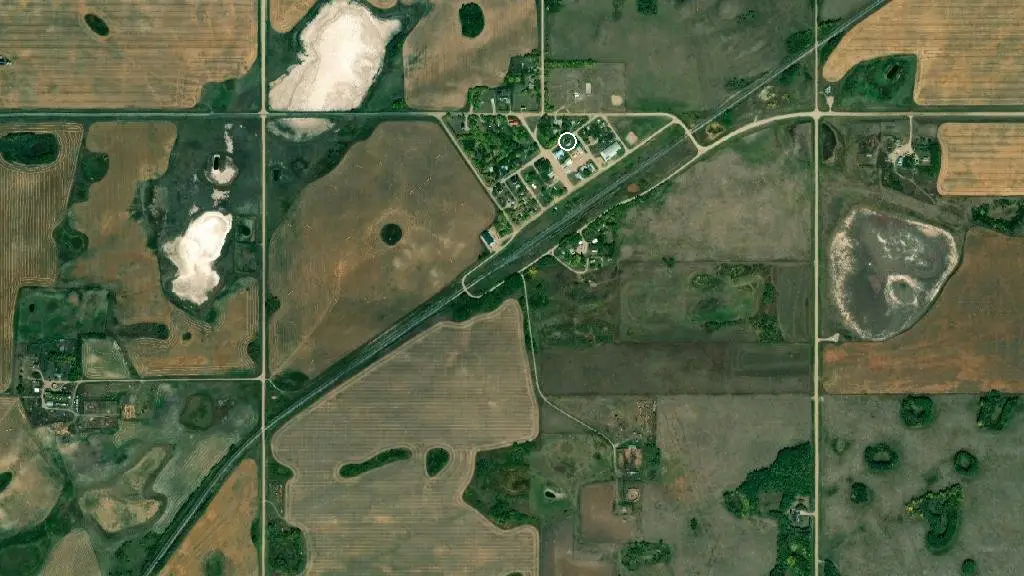 Aerial view of Sufferin Lake Regional Park and surroundings