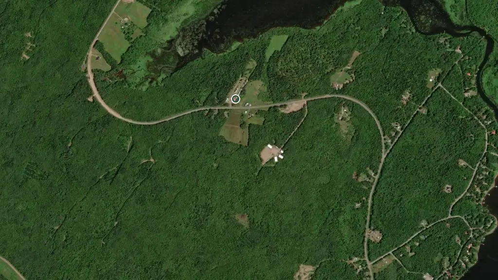 Aerial view of Coy Lake Campground & RV and surroundings